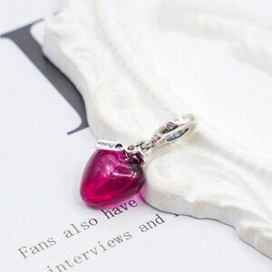 S925 Sterling Silver Cristal Natural Heart Potion Charm